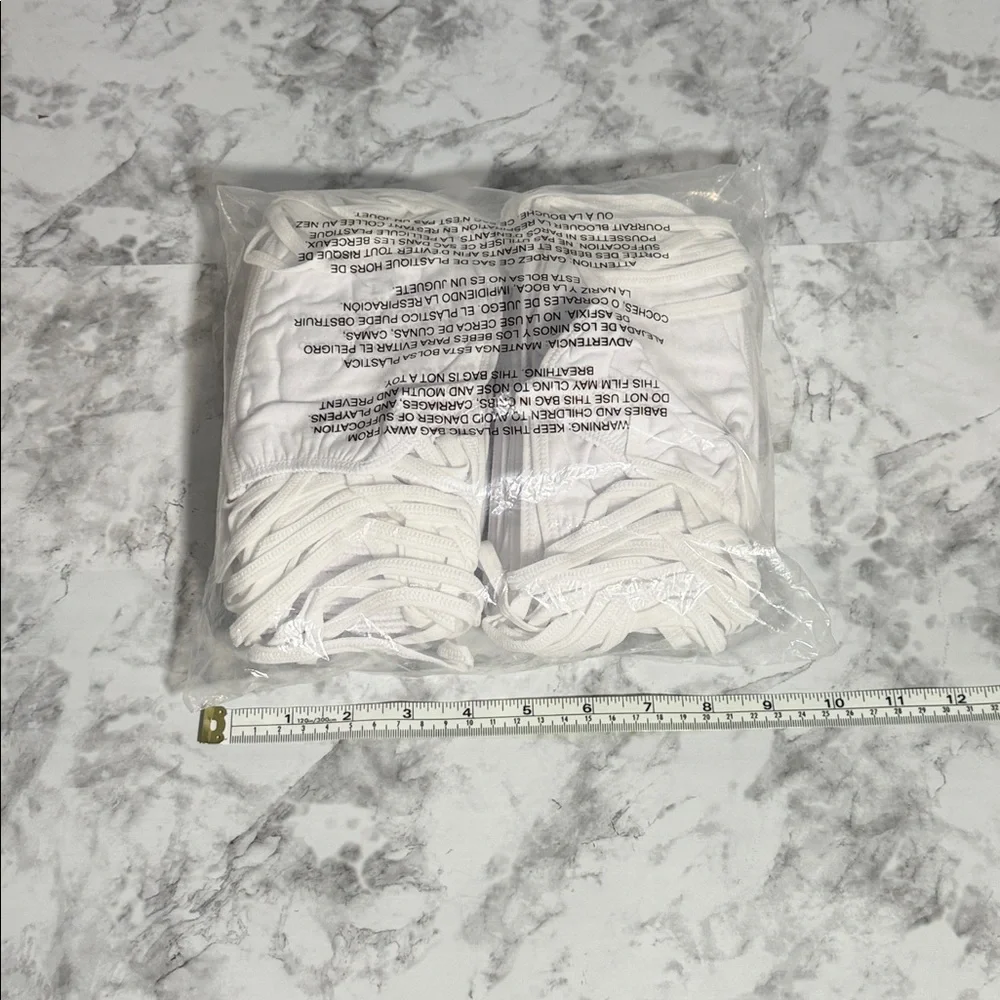 41 Plain White New Face Masks